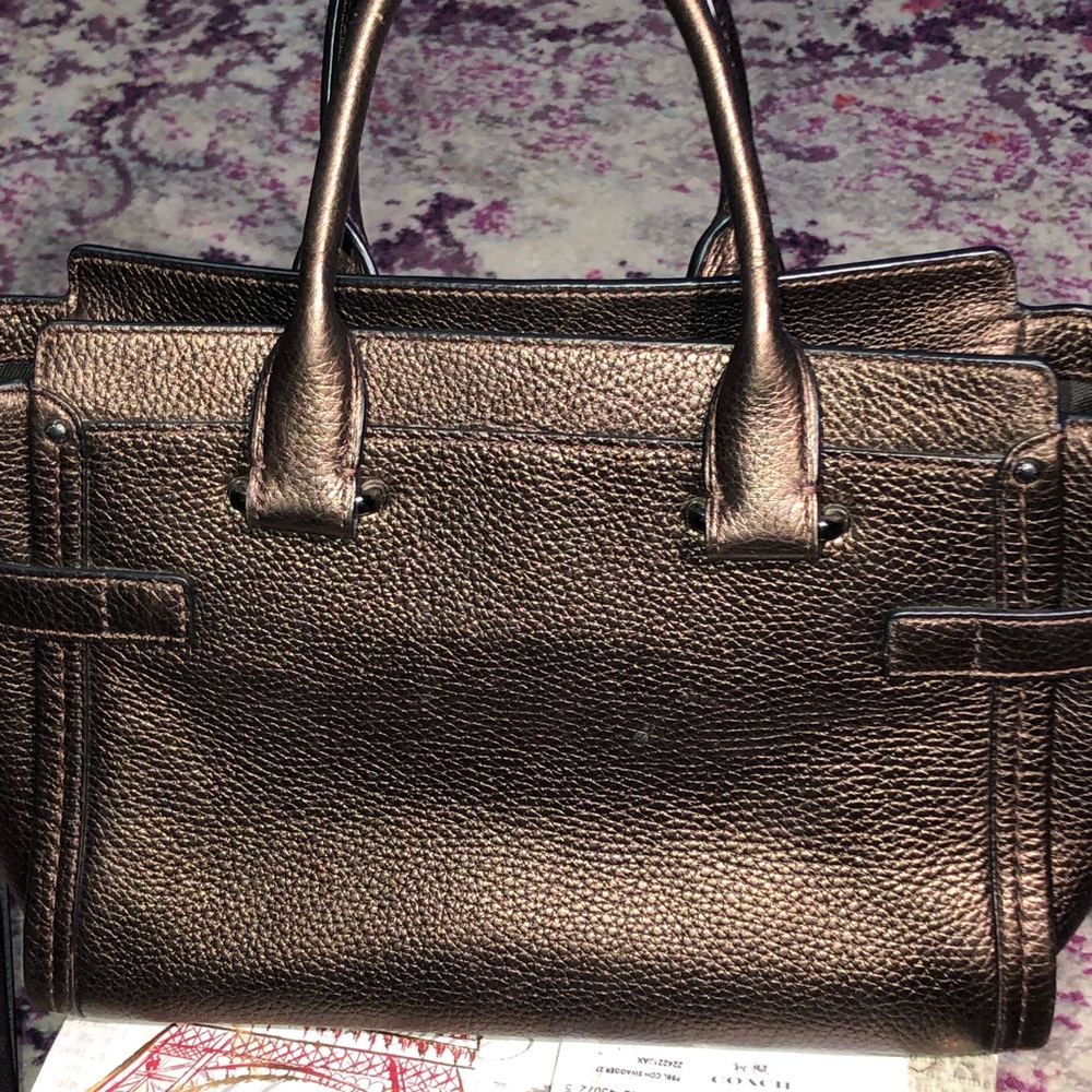Coach Swagger 27 34816 Dark Bronze MSRP 450.00 Very Good Cond 100% Authentic - Picture 3 of 15